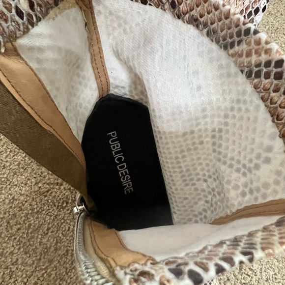 Public Desire Snake Print Block Heel Bootie, UK 5, US 7, Brand New Never Worn - Picture 8 of 9